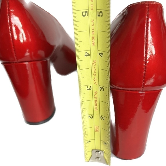 Stuart Weitzman Holly 60 Pump Size 7.5. 60-mm Block Heel. Red Patent Leather. - Picture 9 of 12